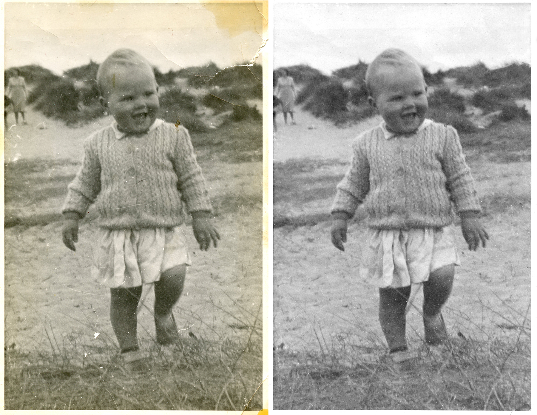 black and white restoration