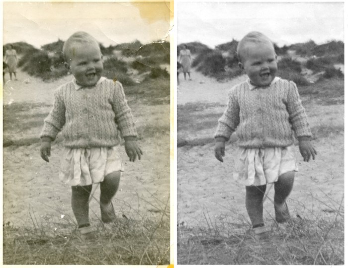 black and white restoration